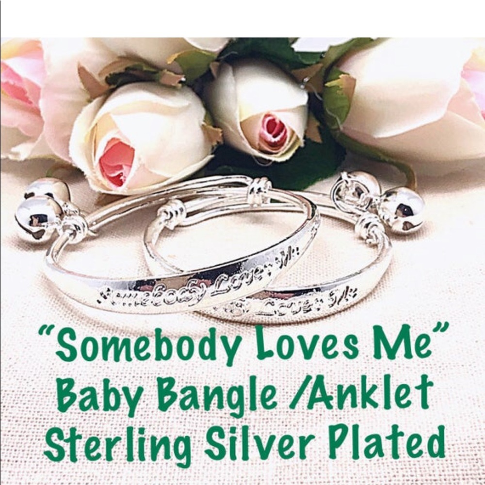 SALE Baby Bell Bangle or Anklet, Sterling Plated 4/$24, NEW, Ships in Gift Box